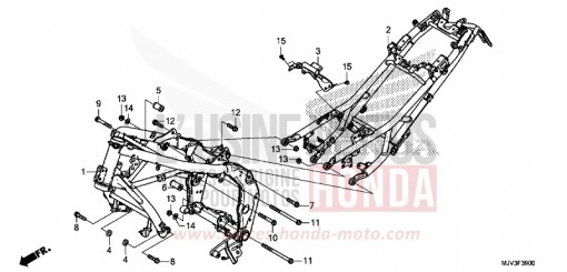 CARROSSERIE DE CHASSIS CBR500RAF de 2015